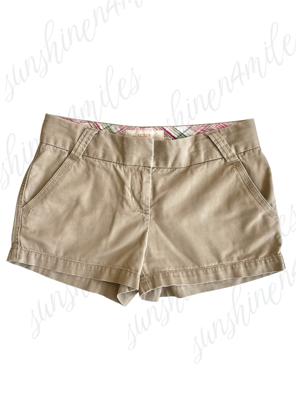 J. Crew JCREW 3” CHINO City-Fit 100% Cotton “HONEY BROWN” Khaki Shorts size 4